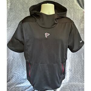 Nike NFL OnField Hooded Atlanta Falcons Short Sleeve Sweatshirt  Size L Sports